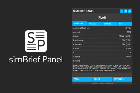 FS Friday #3 – Freeware Simbrief-Panel